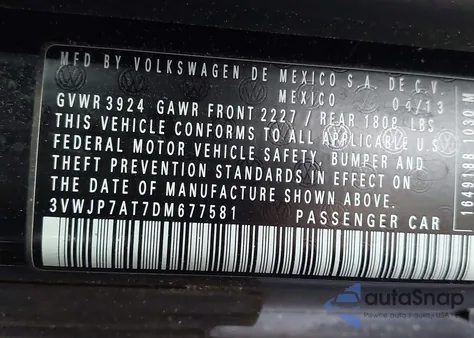 2013 Volkswagen Beetle 2.5L Fender Edition from USA, damaged, VIN 3VWJP7AT7DM677581